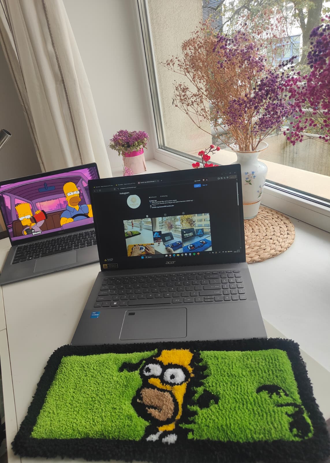 Homer handmade keyboard rug