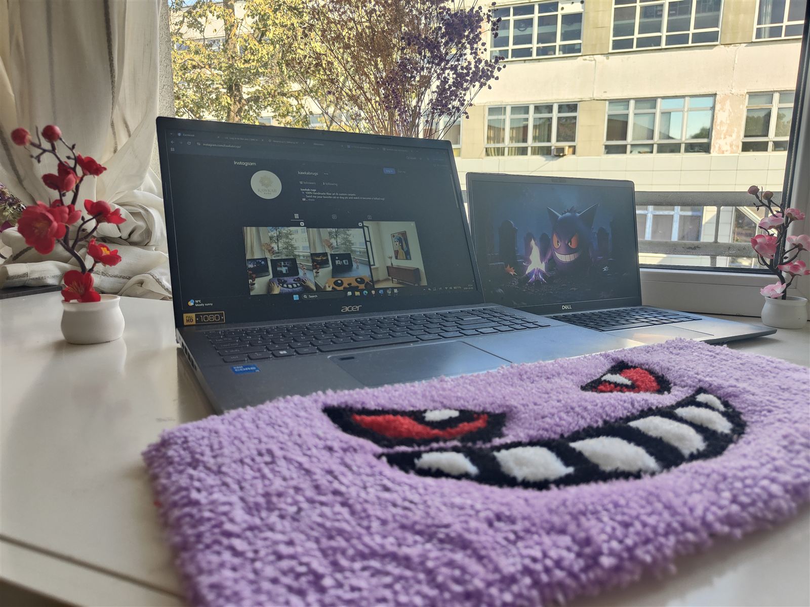 Lilac keyboard rug